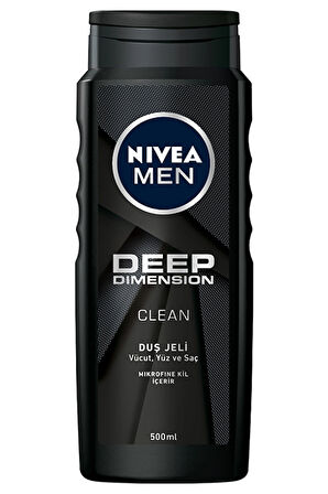 2 ADET  Nivea Men Duş Jeli Deep 500 ml