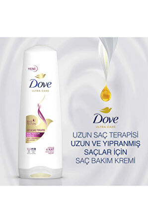 2 ADET  Dove Saç Kremi Uzun Saç Terapisi 350 ml