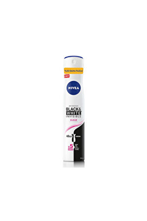 2 ADET  Nivea Deodorant Black&White Clear Kadın 200ml