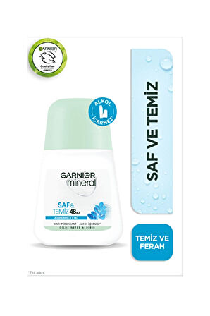 2 ADET  Garnier Mineral Roll-On Saf ve Temiz Kadın 50 ml