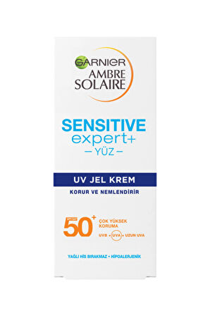 2 ADET  Garnier Ambre Solaire Sensitive Expert+ Güneşe Karşı Hassas Ciltler için SPF 50+ Güneş Koruyucu Jel