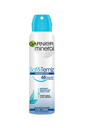 2 ADET  Garnier Mineral Deodorant Saf ve Temiz Sprey Kadın 150 ml