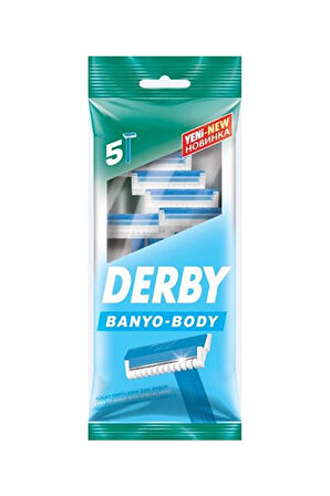 2 ADET  Derby 5 Lı Poşet Banyo Tıraş Bıçağı