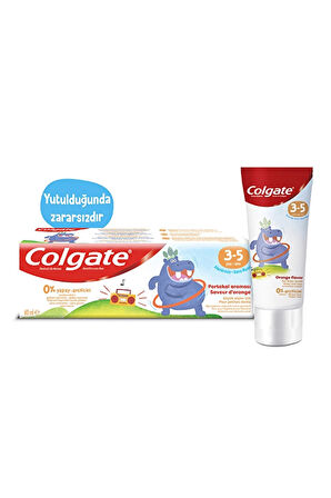 2 ADET  Colgate Diş Macunu Çocuk Florürsüz 3-5 Yaş 60 ml