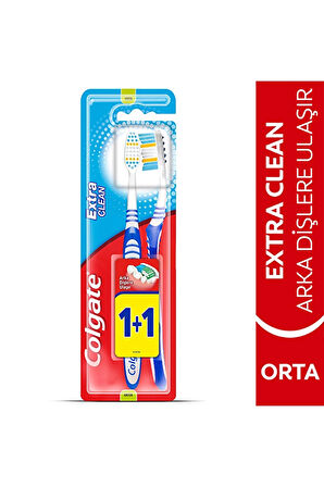 2 ADET  Colgate Diş Fırçası Extra Clean 1+1