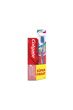 2 ADET  Colgate Diş Macunu Visible White 75 ml + Extra Clean Diş Fırçası Seti