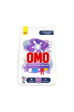 2 ADET  Omo Toz Deterjan 3 kg Sık Yıkananlar