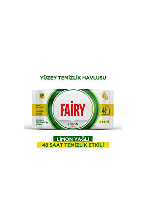 2 ADET  Fairy Yüzey Temizleme Havlusu Limon Yağlı 100'lü