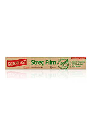 2 ADET  Koroplast Strec Film 25 Metre Doğa Dostu