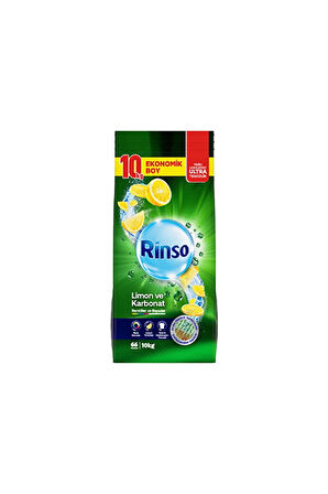 2 ADET  Rinso Toz Deterjan 10 kg Renkli + Beyaz Limon Karbonat