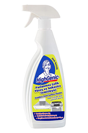 2 ADET  Highgenic Paslanmaz Çelik Yüzey Ve Ankastre Temizleyici 750 ml