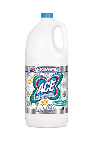 2 ADET  Ace Platinum Çiçek Kokulu Çamaşır Suyu 4 L