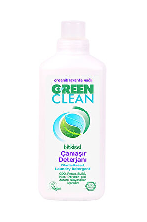 2 ADET  Green Clean Bitkisel Sıvı Çamaşır Deterjanı 1000 ml