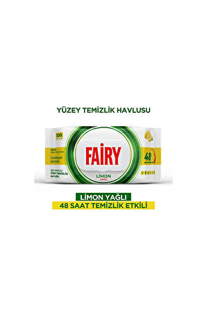 2 ADET  Fairy Yüzey Temizleme Havlusu Limon Yağlı 100'lü