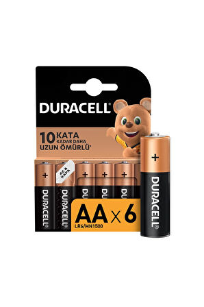 2 ADET  Duracell 6'Lı Kalem Pil AA