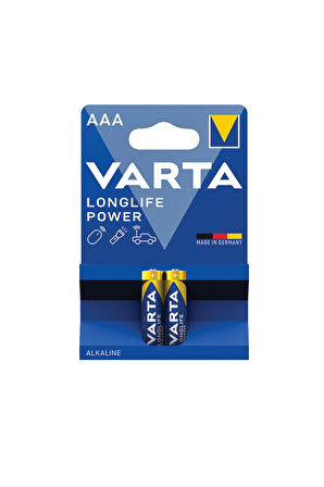 2 ADET  Varta Pil LongLife Power 2'Li İnce Pil