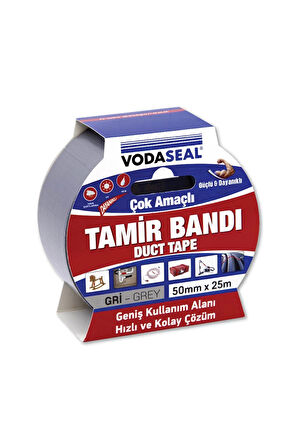 2 ADET  Vodaseal Tamir Bandı Gri 50mmx25mt
