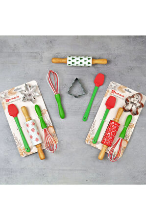 2 ADET  Tohana Yılbaşı Silikon Mini Mutfak Seti 3 Parça