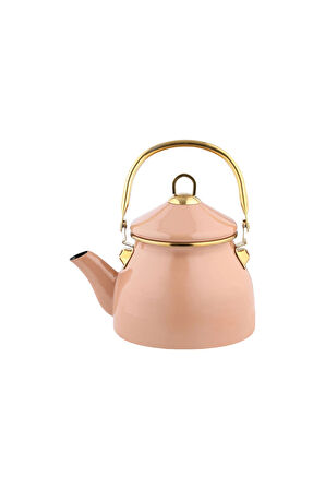 2 ADET  Hometime Emaye Kettle Demlik Cappucino 2 Litre