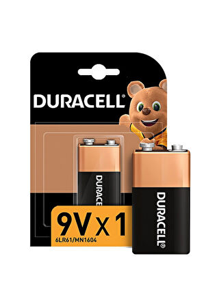 2 ADET  Duracell 9V Tekli Pil