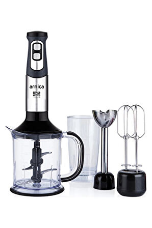 2 ADET  Arnica Diva Trend GH21592 Gümüş 1200 W Blender Seti