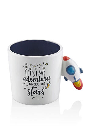 2 ADET  The Mia Rocket Kulplu Seramik Kupa 450 cc