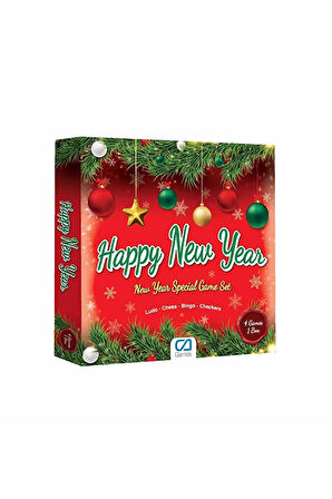 2 ADET  CA Games 4'lü Yılbaşı Oyun Seti (Tombala, Dama, Satranç, Kızma Birader)
