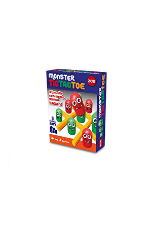 2 ADET  ZOE Monster Tic Tac Toe Kutu Oyunu 35009
