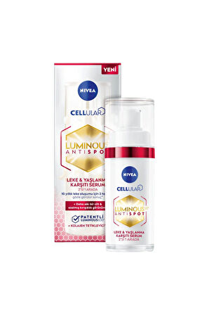 2 ADET  Nivea Lominous Yaşlanma ve Leke Karşıtı Serum 30 ml