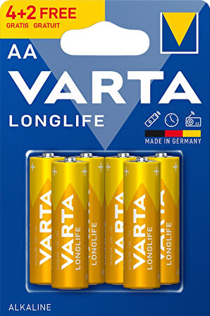 2 ADET  Varta Longlife Extra 6'lı Kalem Pil