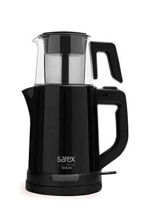 2 ADET  Sarex Tealab Çay Makinesi Siyah Cam Demlik