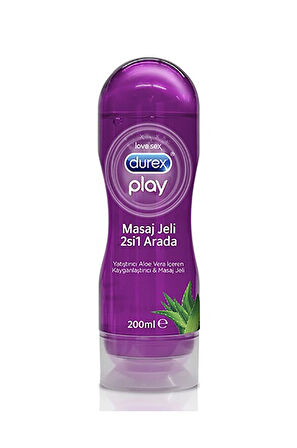 2 ADET  Durex Kayganlaştırıcı & Masaj Jeli Yatıştırıcı Aloe Vera Özlü 200 ml