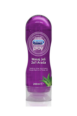2 ADET  Durex Kayganlaştırıcı & Masaj Jeli Yatıştırıcı Aloe Vera Özlü 200 ml