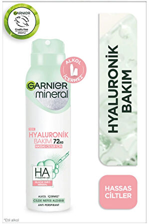 2 ADET  Garnier Mineral Deodorant Hyaluronik Bakım