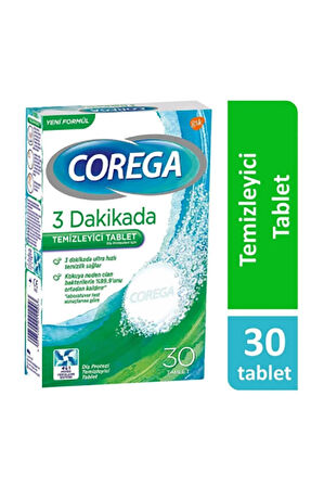 2 ADET  Corega Diş Protez Temizleme Tableti 30'lu
