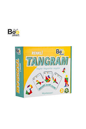 2 ADET  Bee Smart Ahşap Renkli Tangram Oyunu