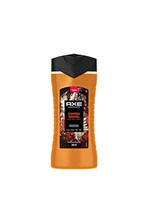 3 ADET  Axe Duş Jeli 3in1 Copper Santal 300 ml
