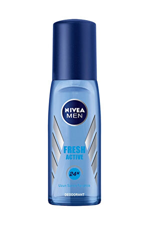 3 ADET  Nivea Pump Sprey Fresh Active 75 ml
