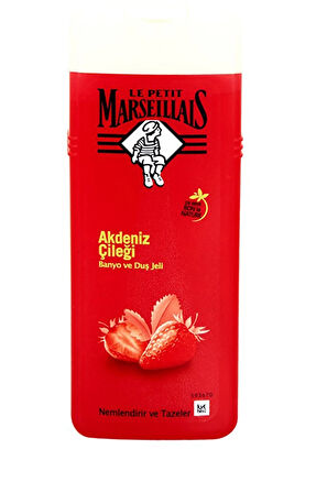 3 ADET  Le Petit Marseillais Duş Jeli 400 Ml Akdeniz Çileği