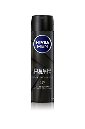 3 ADET  Nivea Deodorant Deep Dimension 150 ml