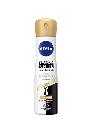 3 ADET  Nivea Deodorant Invisible Black&White İpeksi Pürüzsüzlük 150 ml