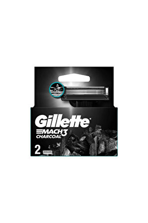 3 ADET  Gillette Mach3 2'Li Bıçak Charcoal