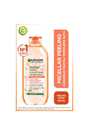3 ADET  Garnier Micellar Peeling Kusursuz Makyaj Temizleme Suyu 400 ML