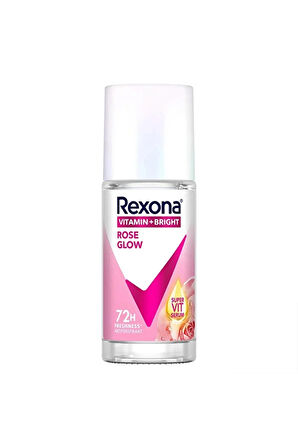 3 ADET  Rexona Roll-On Rose Glow Kadın 45 ml