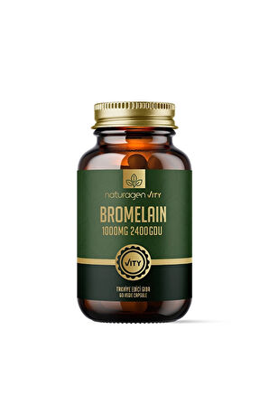 3 ADET  NaturagenVity Bromelain Vegan Kapsul