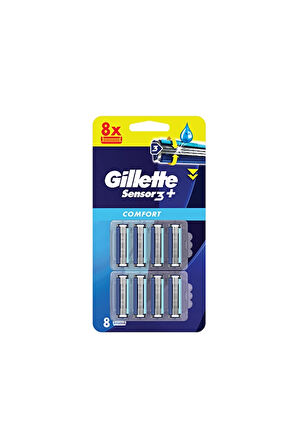 3 ADET  Gillette Sensor3 Plus Comfort 8'li Yedek Başlık
