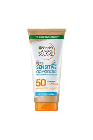 3 ADET  Garnier Ambre Solaire Sensitive Advanced Çocuk Hipoalerjenik Güneş Koruyucu Süt SPF 50+ 175 ml