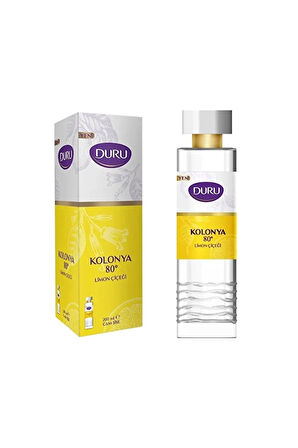3 ADET  Duru Cam Şişe Limon Kolonyası 200 ml