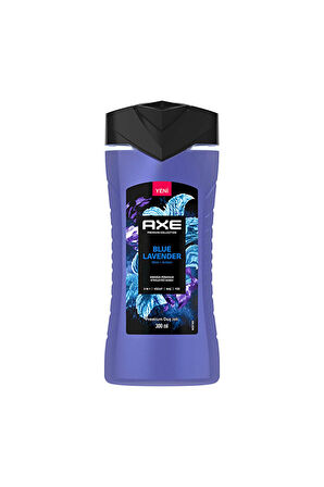 3 ADET  Axe Duş Jeli 3in1 Blue Lavender 300 ml