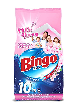 3 ADET  Bingo Çamaşır Deterjanı 10 kg Renkli Beyaz